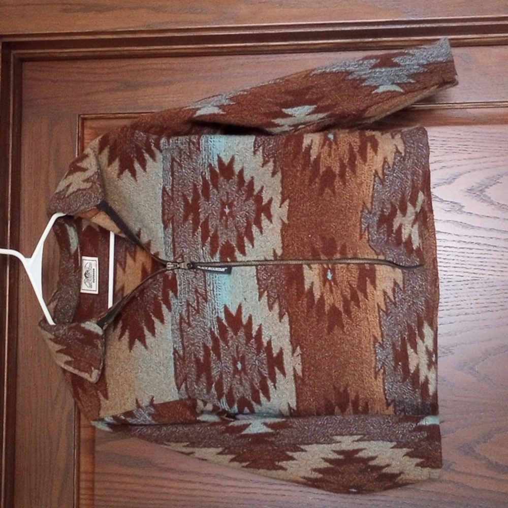 Aztec Print Jacket, Size Small - image 1